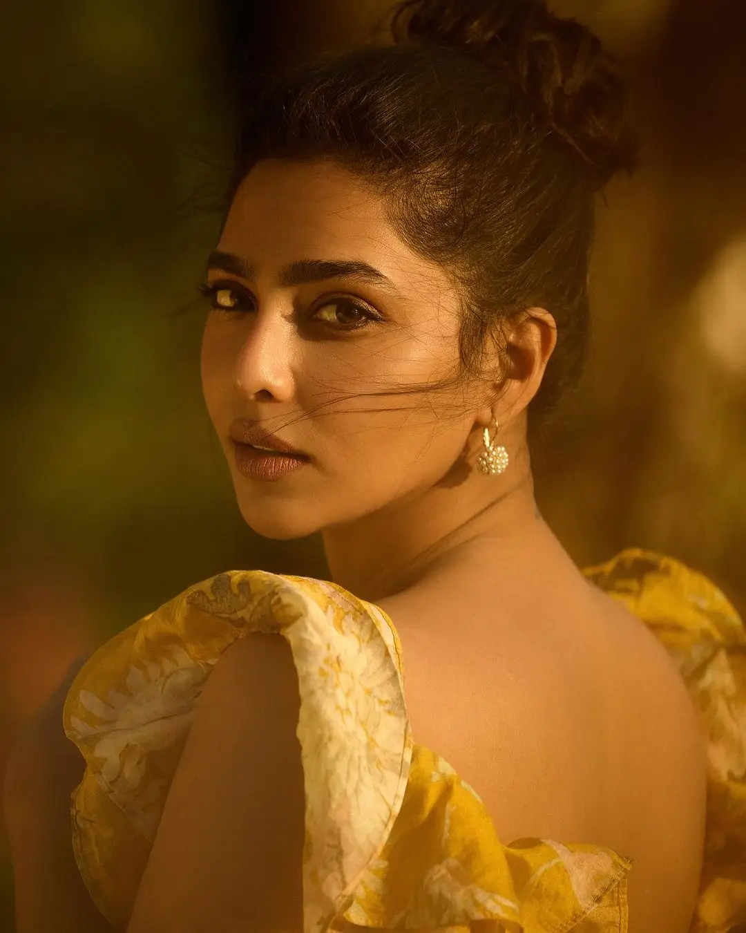 Malayalam Actress Aishwarya Lekshmi in Yellow Color Gown